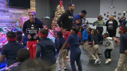 Atlanta Hawks surprises students and families experiencing homelessness